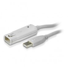 Шнур, USB, A>A, Male-Female,  4 провода, опрессованный, 12 метр., серый, (активныйнаращиваемый до 5штUSB 2.0) USB 2.0  1-Port  Extension Cable 12m                                                                                                        