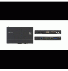 Передатчик Kramer SID-X2N HDMI / DVI / DisplayPort / VGA по витой паре HDBaseT с кнопкой управления коммутатором Step-In; локальный аудиовыход, память EDID                                                                                               