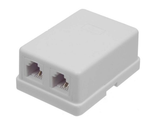 Розетка Lanmaster TWT-SS2-1212-WH телефоннаяRJ12 бел.