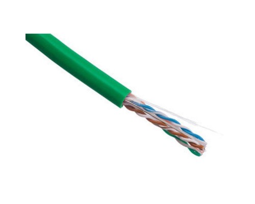 Кабель информационный Lanmaster LAN-5EUTP-GN кат.5е U/UTP не экранированный 4X2X24AWG PVC внутренний 305м зеленый