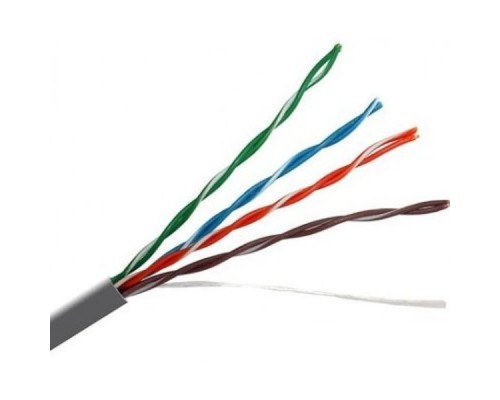 Кабель витая пара U/UTP кат.5E 4х2х24AWG PVC серый (305м)