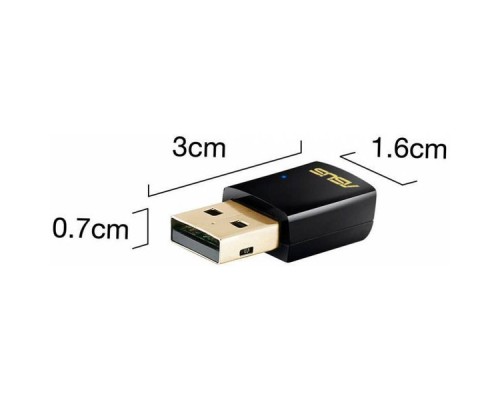 Карта сетевая ASUS USB-AC51 Dual-Band Wireless USB Adapter 802.11a/b/g/n/ac, 433Mbps