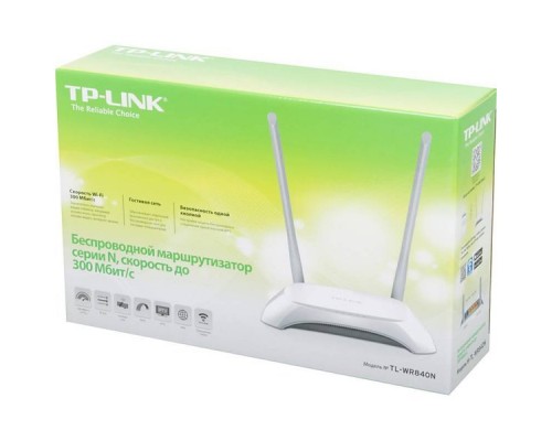Маршрутизатор TP-Link TL-WR840N Wireless N Router, Broadcom, 2T2R, 2.4GHz, 802.11n/g/b, 4-port