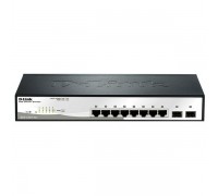 D-Link DGS-1210-10 Настраиваемый коммутатор WebSmart с 8 портами 10/100/1000Base-T и 2 портами 1000Base-X SFP                                                                                                                                             