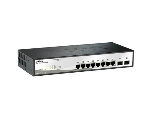 D-Link DGS-1210-10 Настраиваемый коммутатор WebSmart с 8 портами 10/100/1000Base-T и 2 портами 1000Base-X SFP