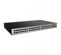 D-Link DGS-3630-52TC/A1AMI, L3 Managed Switch with 44 10/100/1000Base-T ports and 4 100/1000Base-T/SFP combo-ports and 4 10GBase-X SFP+ ports. 68K Mac address, MPLS, Physical stacking (up to 9 device                                                   