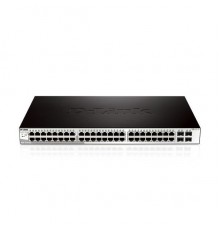 Коммутатор D-Link DGS-1210-52MPP/E1A, Gigabit Smart Switch with 48 10/100/1000Base-T PoE ports and 4 Gigabit SFP ports                                                                                                                                    