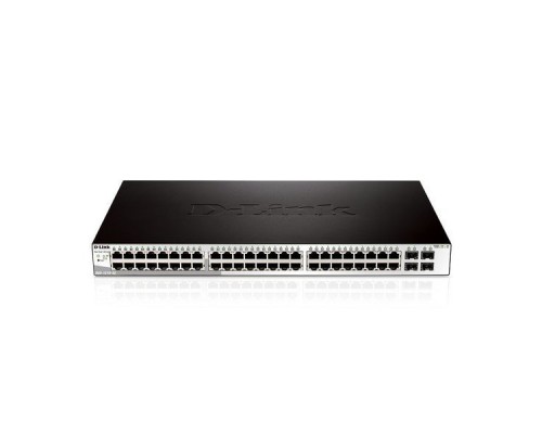 Коммутатор D-Link DGS-1210-52MPP/E1A, Gigabit Smart Switch with 48 10/100/1000Base-T PoE ports and 4 Gigabit SFP ports