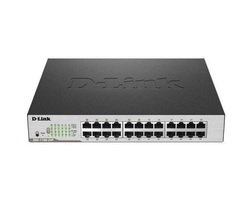 D-Link DGS-1100-24P/B Настраиваемый компактный коммутатор EasySmart с 12 портами 10/100/1000Base-T и 12 портами 10/100/1000 Base-T с поддержкой РоЕ