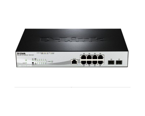 Коммутатор D-Link DGS-1210-10P/ME/A1A 8G 2SFP 8PoE управляемый