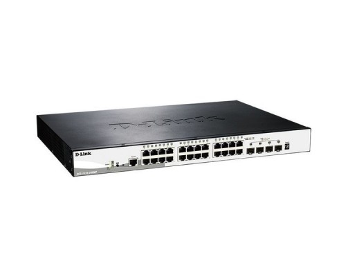 Сетевое оборудование D-Link DGS-1510-28XMP/A1A Управляемый стекируемый коммутатор SmartPro с 24 портами 10/100/1000Base-T с поддержкой РоЕ и 4 портами 10G Base-X SFP+