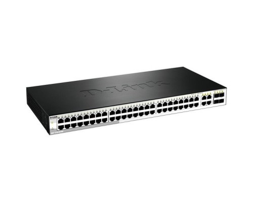 D-Link DES-1210-52/ME/C Управляемый коммутатор 2 уровня с 48 портами 10/100Base-TX и 4 комбо-портами 1000Base-T/SFP