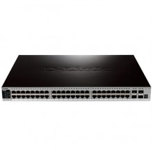 D-Link DGS-3420-52P/B1A , L2+ Stackable Managed Gigabit Switch with 48 10/100/1000Base-T PoE ports and 4 10G SFP+ ports                                                                                                                                   