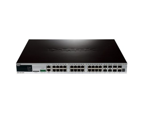 Коммутатор D-Link DGS-3420-28PC управляемый 24x10/100/1000Mbps, 4xCombo SFP/1000BaseT, 4xSFP+