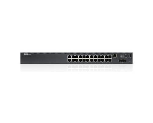 Dell Networking N2024,L2,24 порта 1Гб/с+2 фикс.порта SFP+ 10Гб/с,возм.объед.