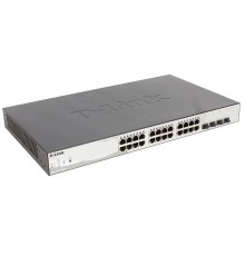 Коммутатор D-Link DGS-1210-28MP/E1A/F1A Настраиваемый коммутатор WebSmart с 24 портами 10/100/1000Base-T и 4 портами 1000Base-X SFP (порты 1 – 24 с по                                                                                                    