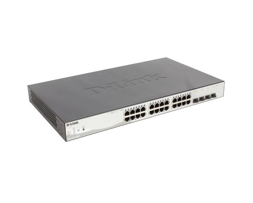 Коммутатор D-Link DGS-1210-28MP/E1A/F1A Настраиваемый коммутатор WebSmart с 24 портами 10/100/1000Base-T и 4 портами 1000Base-X SFP (порты 1 – 24 с по