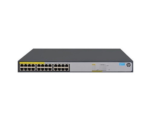 Коммутатор HPE  1420 24G PoE+ (124W) Switch (12 ports 10/100/1000 + 12 ports 10/100/1000 PoE+, unmanaged, fanless, 19