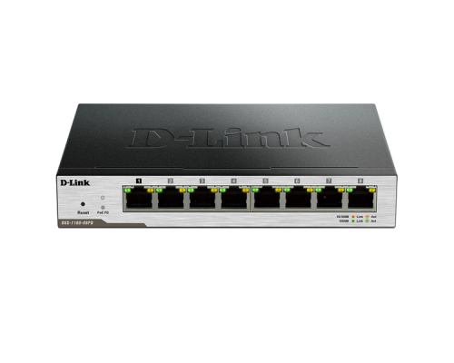 Коммутатор D-Link DGS-1100-08PD/B1A Управляемый коммутатор  (8UTP 1000Mbps)