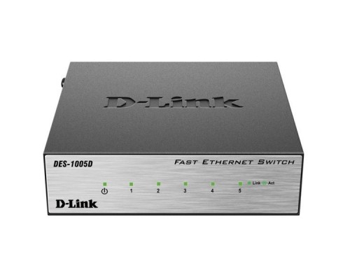 D-Link DES-1005D Неуправляемый коммутатор с 5 портами 10/100 Мбит/с