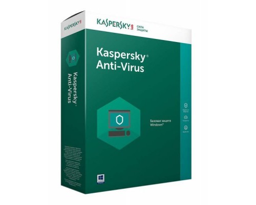 ПО Kaspersky Anti-Virus Russian Edition. 2-Desktop 1 year Base Box