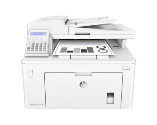 Лазерное МФУ HP LaserJet Pro MFP M227fdn (p/c/s/f, A4, 1200dpi, 28ppm, 256Mb, 2 trays 250+10, Duplex, ADF 35 sheets, USB/Eth/NFC, Flatbed, white, Cartridge 1600 pages in box, 1 warr)