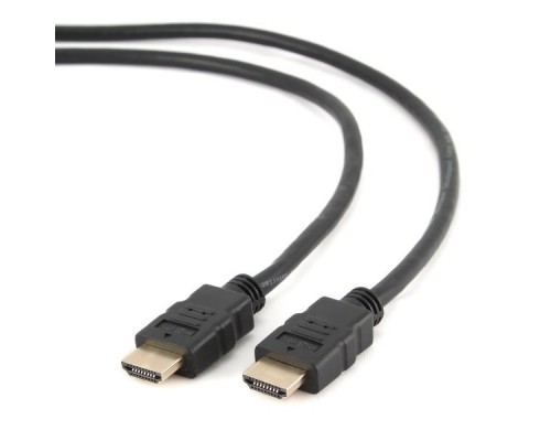 Кабель HDMI Cablexpert CC-HDMI4-6, 1.8м, v1.4, 19M/19M, черный, позол.разъемы, экран, пакет
