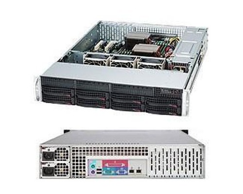 Серверный корпус SuperMicro CSE-825TQ-R740LPB Black 8xHotSwapSAS/ SATA, E-ATX 740W HS 2U RM