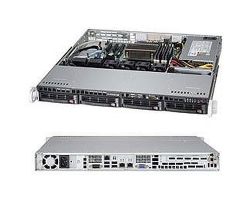 Сервер.платформа SuperMicro SYS-5018D-MTF (1U/LGA1150/iC224/4xDDR3/4x3.5 SATA/IPMI/VGA/2Glan/350W)