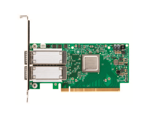 Плата сетевого контроллера Mellanox MCX456A-ECAT ConnectX-4 VPI adapter card, EDR IB (100Gb/s) and 100GbE, dual-port QSFP28, PCIe3.0 x16, tall bracket, ROHS R6