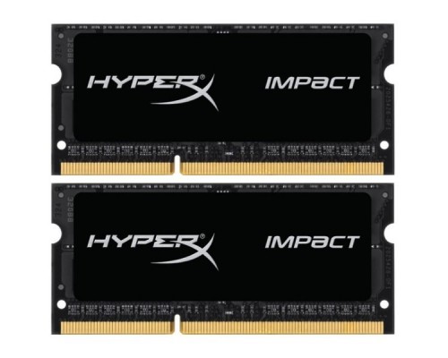 Комплект памяти DDR3 SODIMM 16Гб (2х8Гб) 2133MHz CL11, Kingston HyperX Impact