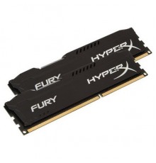 Модуль памяти DIMM DDR3  8GB KIT 2x4GB PC3-15000 Kingston HyperX Fury BlackSeriesHX318C10FBK2/8                                                                                                                                                           