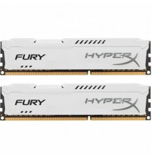 Модуль памяти DIMM DDR3 16GB KIT 2x8GB PC3-15000 Kingston HyperX Fury White HX318C10FWK2/16                                                                                                                                                               