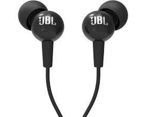 Гарнитура вкладыши JBL C100SIU 1.2м черный проводные (в ушной раковине)