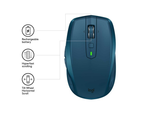 Мышь Logitech MX Anywhere 2S, Midnight Teal беспроводная 910-005154