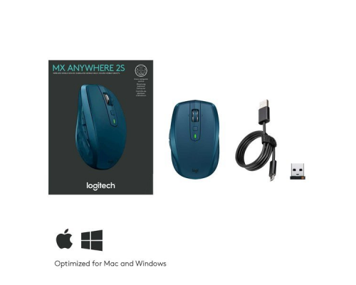 Мышь Logitech MX Anywhere 2S, Midnight Teal беспроводная 910-005154