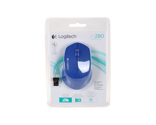 Мышь Logitech M280 Blue беспроводная 910-004290