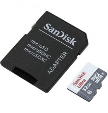 Карта памяти MicroSDHC 32Gb SanDisk Ultra SDSQUNS-032G-GN3MA Class10 UHS-I U1 R80 + Adapter                                                                                                                                                               