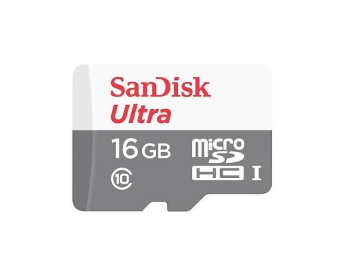 Карта памяти MicroSDHC 16Gb SanDisk Ultra SDSQUNS-016G-GN3MN Class10 UHS-I U1 R80