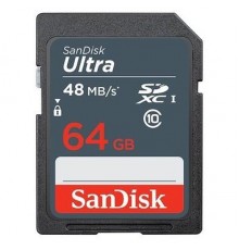 Карта памяти SD 64Gb SanDisk Ultra Class10 UHS-I U1 R48 SDSDUNB-064G-GN3IN                                                                                                                                                                                