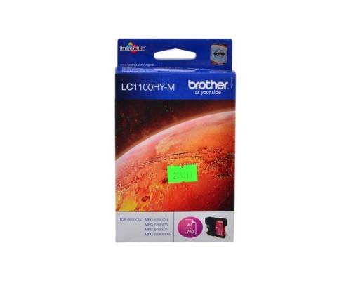 Картридж Brother LC-1100HYM для DCP6690CW пурпурный (750стр) Картридж Brother LC-1100HYM для DCP6690CW пурпурный (750стр)