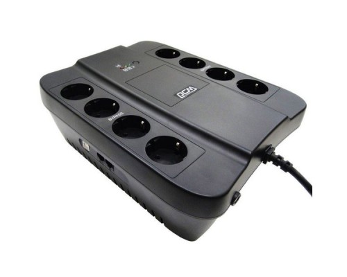 ИБП PowerCom SPD-650U (650VA/390W, USB, AVR, RJ11, RJ45, (4+4)* Schuko)