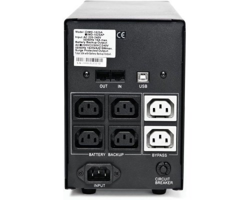 ИБП PowerCom IMD-2000AP (2000VA/1200W, USB, AVR, RJ11, RJ45, 6*IEC)