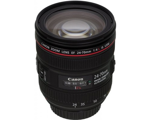 Объектив Canon EF IS USM (6313B005) 24-70мм f/4L черный