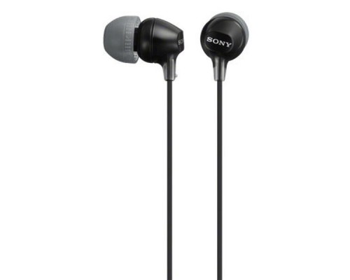 Наушники вкладыши Sony MDR-EX15LP 1.2м черный проводные (в ушной раковине)