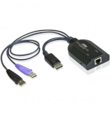 Модуль удлинителя, Display port+KBD+MOUSE USB,  50 метр., для подкл. комплекта перключат. KN2124v/2140v/4124v/4140v/2116A/2132/4116/4132; KM0532/0932/0032, макс.разреш. 1600х1200, RJ45+HD-DP+USB A-тип, Female+2xMale, без Б.П., (DDC2B) [KA7169] Displa