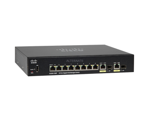 SG350-10MP-K9-EU Коммутатор Cisco SG350-10MP 10-port Gigabit POE Managed Switch