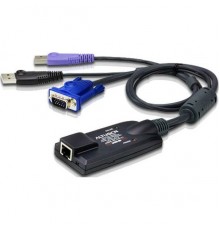 Модуль удлинителя, SVGA+KBD+MOUSE USB 2.0+AUDIO,  50 метр., для подкл. комплекта перключат. KN2124v/KN2140v/KN4124v/KN4140v, макс.разреш. 1600х1200, RJ45+HD-DB15+USB A-тип+2xMINI JACK, Female+4xMale, без Б.П.,(Virtual Media DDC2B) USB Virtual Media K