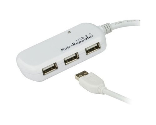 Удлинитель., 4 порта, USB 2.0, питание от шины, некаскадируемый 12 м USB 2.0  4-Port  Hub with Extension Cable 12m