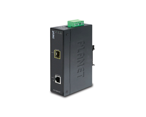 IGT-805AT индустриальный медиа конвертер IP30 Industrial 10/100/1000T to 100/1000X SFP Gigabit Media Converter (-40 to 75 degree C)